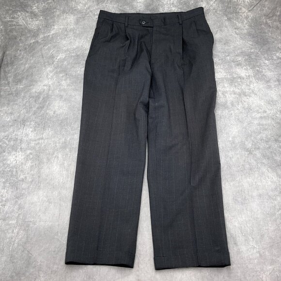 Palm Beach Suit Men 44R/36W x 30L Gray Pinstripe Wool Classic Career 2pc  VTG - Picture 12 of 16